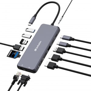 Verbatim 32154 , Usb-c,pro Multiport Hub,cmh14, 14 Ports, Hdmi,vga,rj4