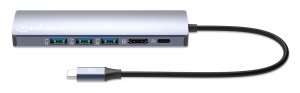 Intellinet 153959 Usb-c Pd 6-in-1 4k Docking Station  Multiport Hub