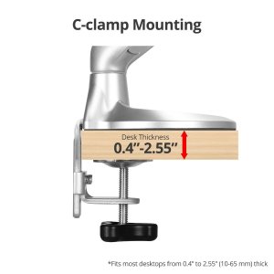 Siig CE-MT3X11-S1 Mtpro Desk Mount Dual Gas