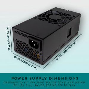 Apevia TFX-PFC400W Tfx-pfc400w Tfx 400w Power Supply With Active Pfc