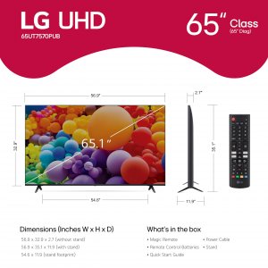 Lg 65UT7570PUB 65in 4k Uhd Native 60hz A5 Ai