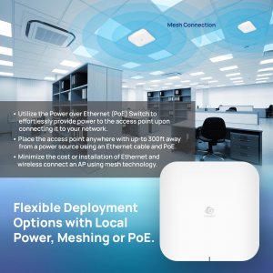 Engenius ECW536 Access Point  Wi-fi 7 4x4x4 Indoor Ceiling Mount Tri-b