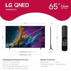 Lg 65QNED80TUC 65in 4k Uhd Qned 60hz Native