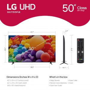 Lg 50UT7570PUB 50in 4k Uhd Native 60hz A5 Ai