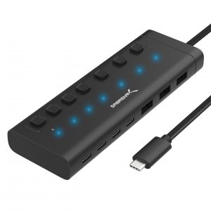 Sabrent HB-3A4C Usb-c Hub 7-port 20w