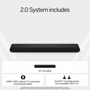 Vizio SV200M-0808 2.0 Soundbar With Dolby