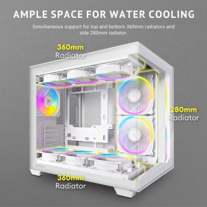 Antec C5 ARGB WHITE C5 Argb White Mid Tower Case With Tempered Glass