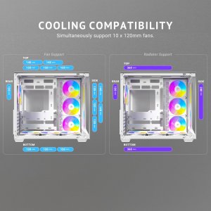 Antec C5 ARGB WHITE C5 Argb White Mid Tower Case With Tempered Glass