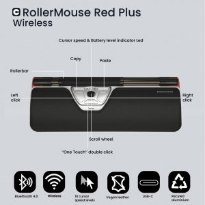 Contour CDRMRED10210 Rollermouse Red Plus