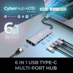 Adesso AUH-4035 Usb C 6in1 Docking Station