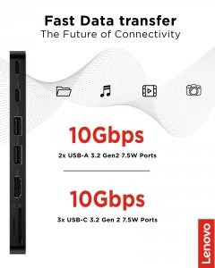 Lenovo 4X11N40213 Usbc Slim Travel Dock Na