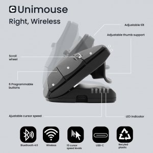 Contour CDUMBK11001 Unimouse Wireless Right