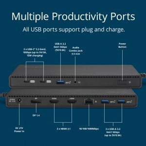 Kensington K32810NA Sd4842p Eq Usb-c10gbps Triple Video Driv