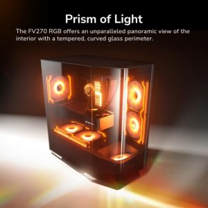 Cougar FV270 RGB WHITE Fv270 Rgb White E-atx Mid Tower Case