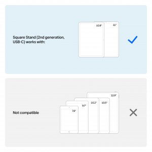 Square A-SKU-0837 Pos Stand For Ipad - (2nd Generation, Usb-c)