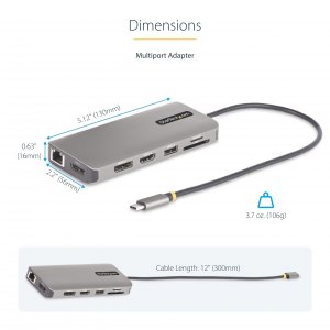 Startech 154B-USBC-MULTIPORT Usb-c Multimonitor Adapter Hdmi