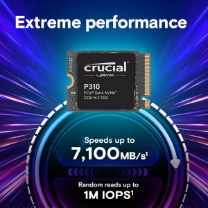 Crucial CT1000P310SSD2 Ssd  1tb P310 Pcie Gen4 2230 Nvme M.2 Retail