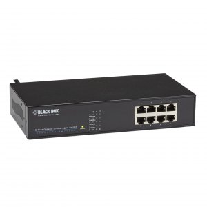 Black LGB408A-R2 Swt - (8) 101001000mb Cop Rj45 Rkmt