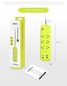 Omnibar OMN-PSK-XPUSB-3 O16-000018 Plus Surge Protector With Usb Ports