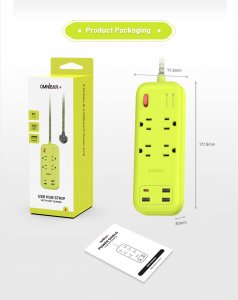 Omnibar OMN-PSK-XPUSB-2 O16-000017 Plus 6 Ft Surge Protector Power Str