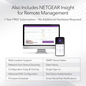 Netgear GS728TXP-300NAS 24p Ge Poe+ Smart Swth W10g S