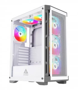 Apevia HYDRA-WH Hydra Mid Tower Case With Rgb Fans - White