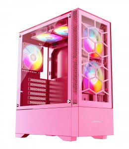 Apevia ECLIPSE-PK Eclipse Pink Atx Mid Tower Case With Argb Fans