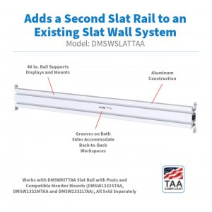 Tripp DMSWSLATTAA Slat Rail For Slat Wall