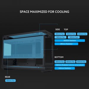 Lianli A3- MATX-WD BLACK Lian-li Cs A3 Black Mini Tower Microatx Case