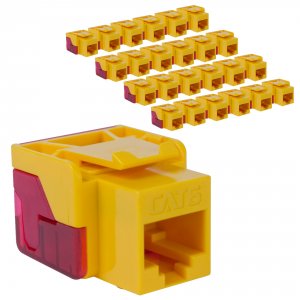 International IC107L6CYL 25 Pack Of Yellow Cat 6 Ez Modular Connectors