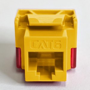 International IC107L6CYL 25 Pack Of Yellow Cat 6 Ez Modular Connectors