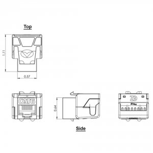 International IC107L6CYL 25 Pack Of Yellow Cat 6 Ez Modular Connectors