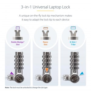 Startech UNIVCS25-LAPTOP-LOCK 25-pack Universal Laptop Lock