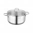 Korkmaz A1656 Perla 2 Piece 4 Liter Stainless Steel Casserole With Lid