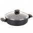 Korkmaz A1344 Ornella Non Stick 10 Inch 3.5 Liter Low Casserole With L