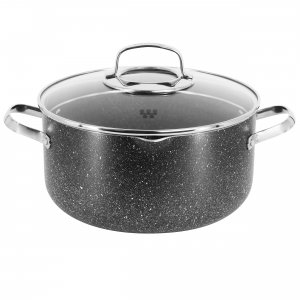 Korkmaz A2951 Galaksi Non Stick 9.5 Inch 5 Liter Casserole With Lid In