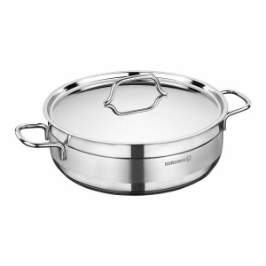 Korkmaz A1022 Alfa 2 Piece 3.5 Liter Stainless Steel Low Casserole Dis