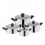 Korkmaz A2988 Nora 8 Piece Stainless Steel Casserole Cookware Set