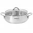 Korkmaz A1078 Tombik 5 Liter Stainless Steel Low Casserole In Polished