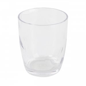 Cravings 95933.01 15oz Clear Plastic Debossed Double Old Fashion Cup