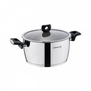 Korkmaz A2992 Nora 2 Piece 3.5 Liter Stainless Steel Casserole With Li