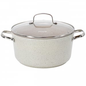 Korkmaz A1262 Granita 8 Liter Aluminum Nonstick Casserole With Lid In 