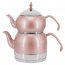 Korkmaz A226-02 Rena 1.1 Liter Tea Pot And 2.4 Liter Kettle Set In Pin