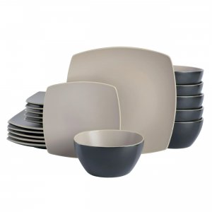 Soho 120140.18R Gibson  18 Piece Soft Square Stoneware Dinnerware Set 