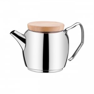 Korkmaz A024 Montana 1.1 Liter Stainless Steel Tea Pot With Wooden Lid