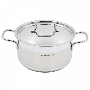 Korkmaz A1016 Alfa 2 Piece 1.8 Liter Stainless Steel Casserole Dish Wi