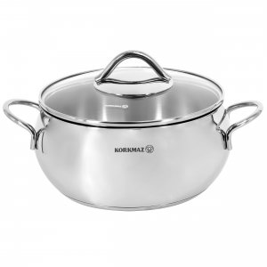 Korkmaz A1072 Tombik 2.5 Liter Stainless Steel Casserole In Polished S