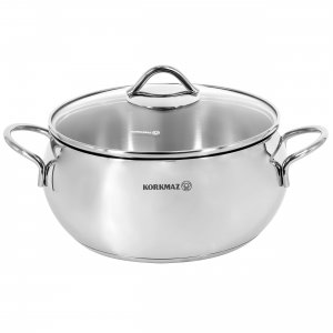 Korkmaz A1073 Tombik 3.5 Liter Stainless Steel Casserole In Polished S