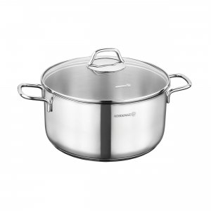 Korkmaz A1572 Perla 2 Piece 8.5 Liter Stainless Steel Casserole With L