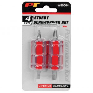 Performancetool W80004 Performance Tool Mini Stubby Screwdriver Set - 